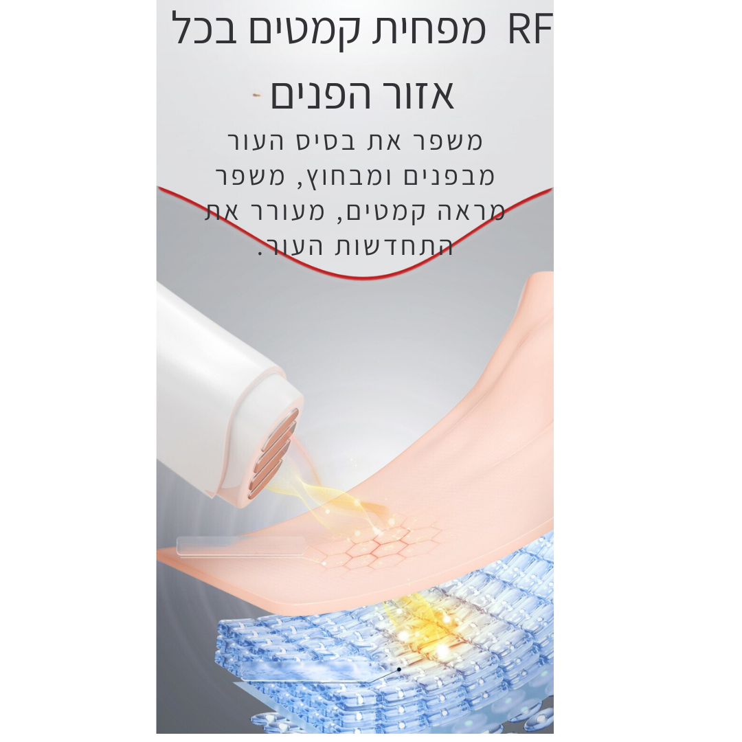 מכשיר טיפוח פנים רב-תכליתי  עם טעינה אלחוטית - טכנולוגיית טיפוח מתקדמת לחוויית ספא ביתית