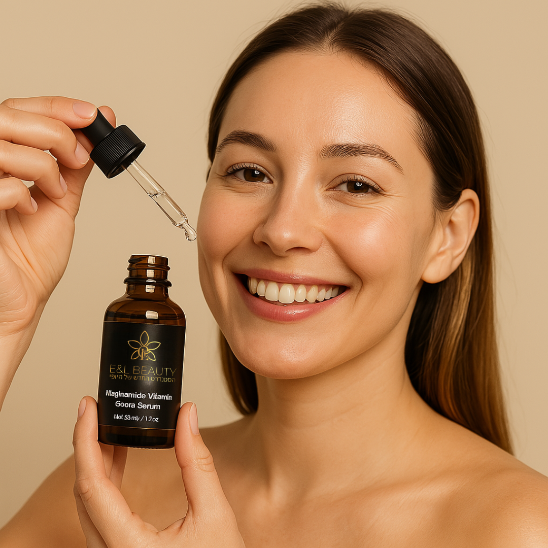 סרום Niacinamide + ויטמין C – לחות, הבהרה וזוהר | E-L-Beauty E-L-Beauty