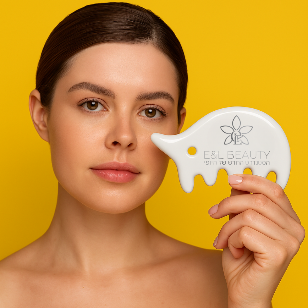 אבן גואשה Sculpting 100% קרמיקה טבעית – E-L-Beauty | להחייאת עור, הפחתת נפיחות ושיפור מראה הפנים E-L-Beauty